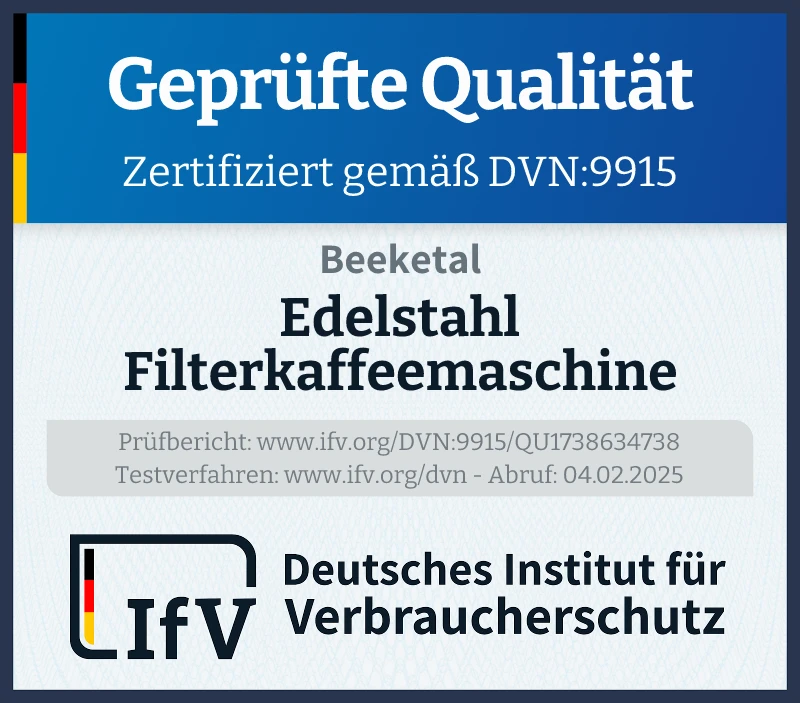 Siegel Edelstahl Filterkaffeemaschine